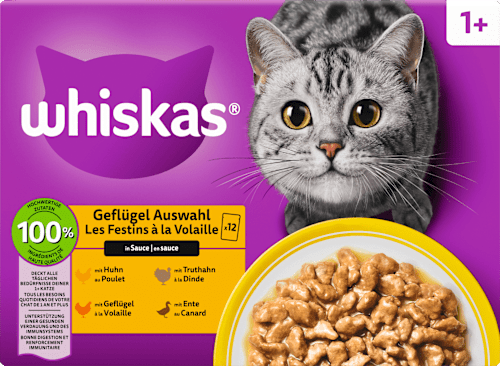 Nassfutter Katze 1+ Geflügelauswahl Whiskas