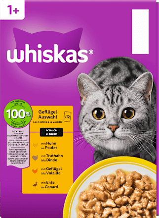 Nassfutter Katze 1+ Geflügelauswahl Whiskas