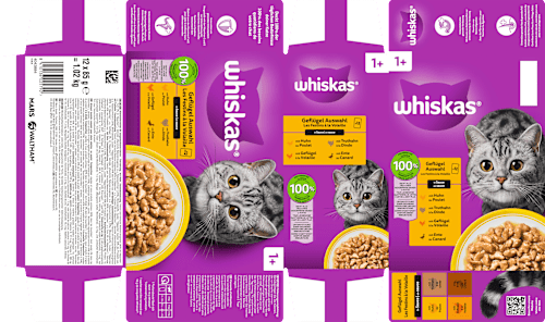 Nassfutter Katze 1+ Geflügelauswahl Whiskas