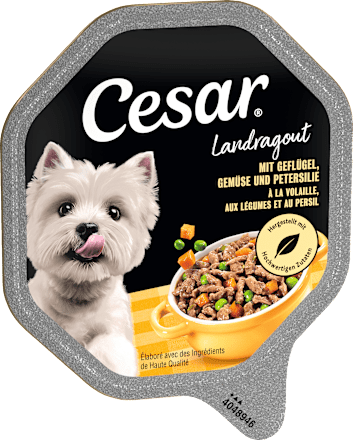 Nassfutter Hund landragout mit Geflügel Cesar