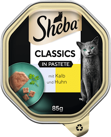 Nassfutter Katze Classics Pastete mit Kalb und Huhn Sheba
