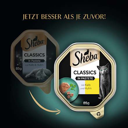 Nassfutter Katze Classics Pastete mit Kalb und Huhn Sheba