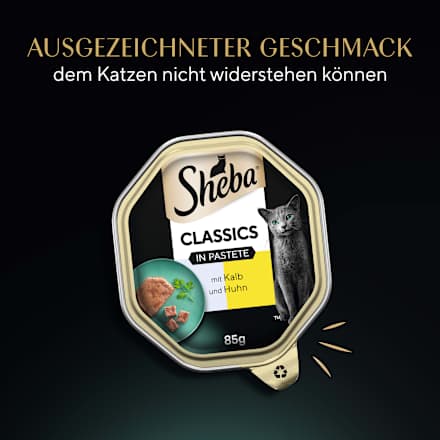 Nassfutter Katze Classics Pastete mit Kalb und Huhn Sheba