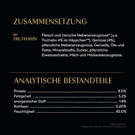 Nassfutter Katze Sauce Collection Frikassee mit Truthahn Sheba