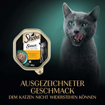 Nassfutter Katze Sauce Collection Frikassee mit Truthahn Sheba