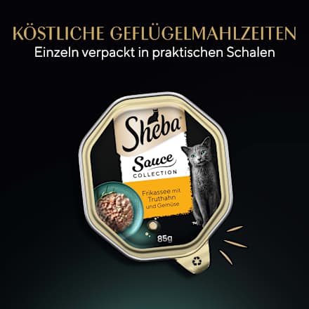 Nassfutter Katze Sauce Collection Frikassee mit Truthahn Sheba