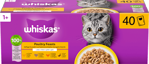 Nassfutter Katze 1+ Geflügelauswahl Mega Pack Whiskas