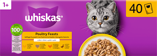 Nassfutter Katze 1+ Geflügelauswahl Mega Pack Whiskas