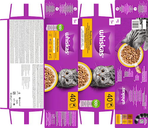 Nassfutter Katze 1+ Geflügelauswahl Mega Pack Whiskas