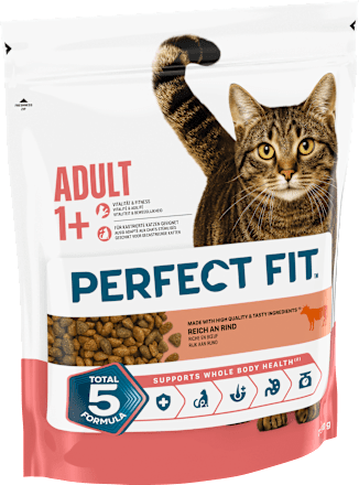 Trockenfutter Katze active 1+ Reich an Rind PERFECT FIT