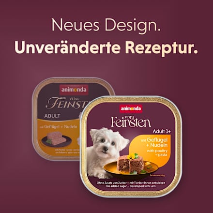 Nassfutter Hund mit Geflügel & Nudeln animonda VOM FEINSTEN