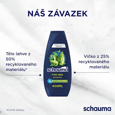 šampon pro muže s chmelovým extraktem schauma