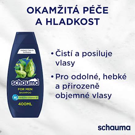 šampon pro muže s chmelovým extraktem schauma