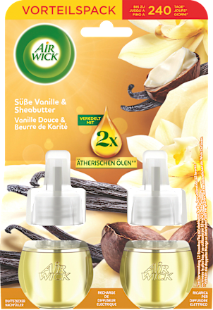 Lufterfrischer Duftstecker Süße Vanille & Sheabutter Nachfüllpack (2x19 ml) AIR WICK