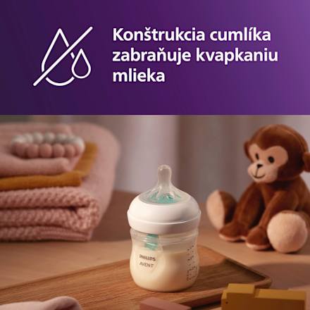 Dojčenská fľaša Natural Response, 125ml - 0-3m PHILIPS AVENT
