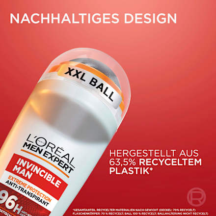 Antitranspirant Deo Roll-on Invincible L'ORÉAL PARiS MEN EXPERT