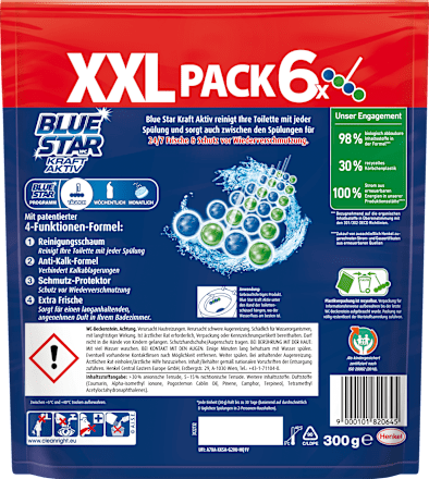 WC-Stein Kraft-Aktiv Morgenfrische XXL Pack (6x50g) BLUE STAR