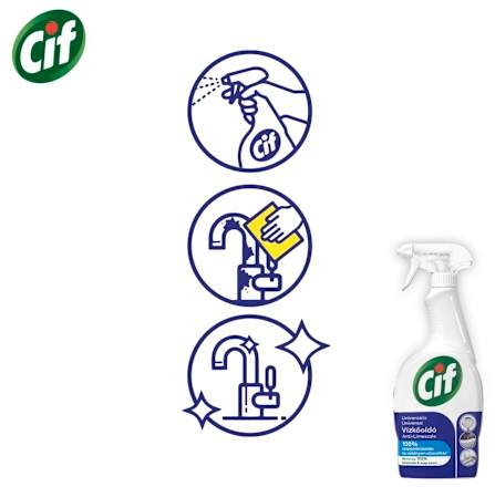Vízkőoldó spray Cif