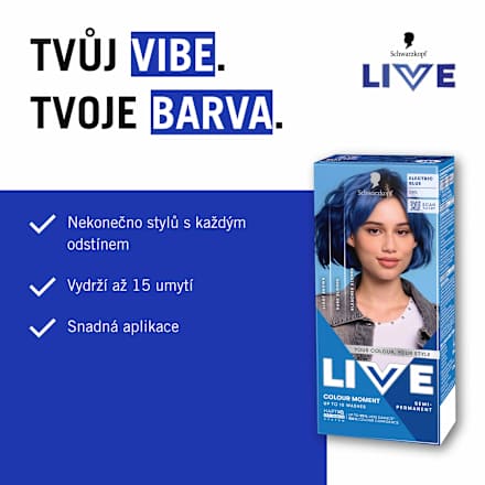 LIVE barva na vlasy Electric Blue 095 Schwarzkopf LIVE