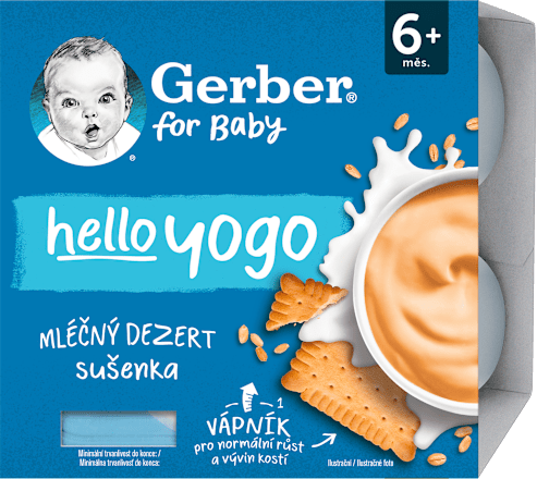 hello yogo mléčný dezert se sušenkami 4x100g Gerber