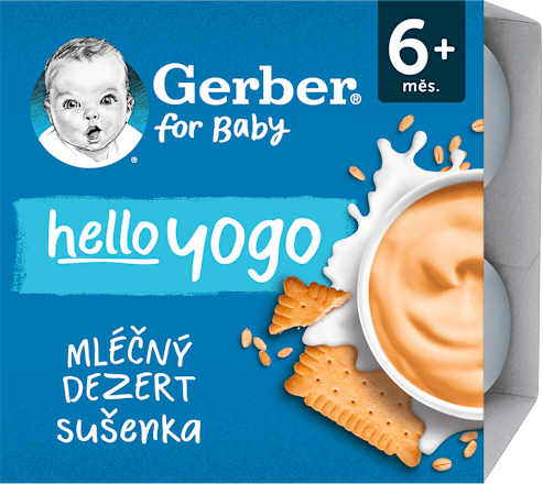 hello yogo mléčný dezert se sušenkami 4x100g Gerber