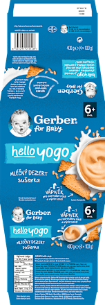 hello yogo mléčný dezert se sušenkami 4x100g Gerber