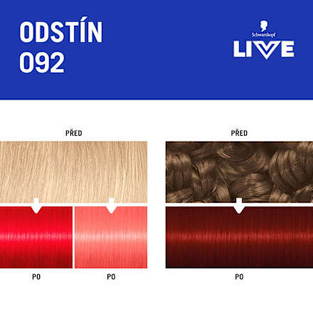 LIVE barva na vlasy Pillar box Red 92 Schwarzkopf LIVE