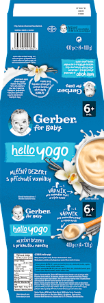 hello yogo mléčný dezert s příchutí vanilky 4x100g Gerber