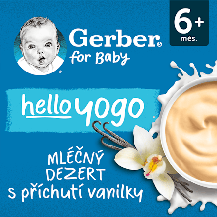 hello yogo mléčný dezert s příchutí vanilky 4x100g Gerber