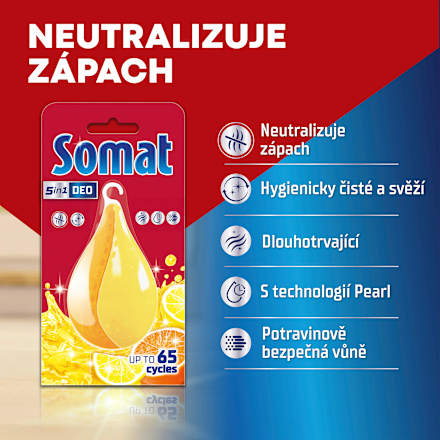 osvěžovač do myčky Deo Duo Perls s vůní citronu a pomeranče Somat