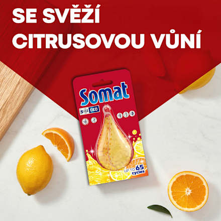 osvěžovač do myčky Deo Duo Perls s vůní citronu a pomeranče Somat