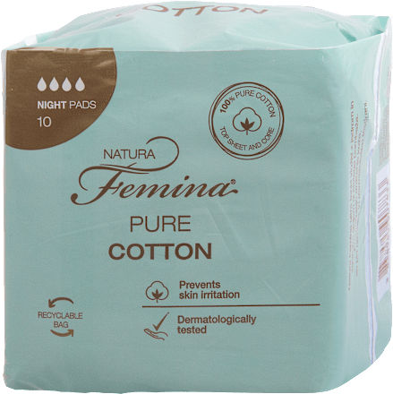 Damski nočni vložki Pure Cotton Natura Femina
