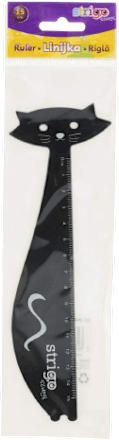 Riglă plastic Pisică 15 cm
 Strigo