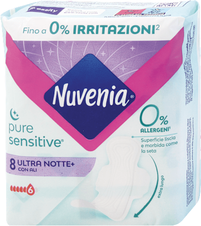 Assorbenti Pure Sensitive ultra notte + con ali Nuvenia