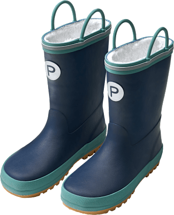 Gummistiefel mit Futter, blau, Gr. 26/27
 PUSBLU