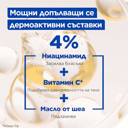 Лосион за тяло за суха кожа без блясък Niacinamide Bright Mixa