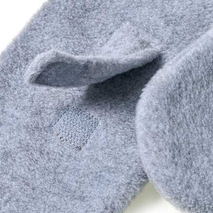 Fleeceschal mit Klettverschluss, grau PUSBLU