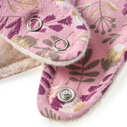 Halstuch mit Fleece-Futter & Blätter-Muster, rosa ALANA