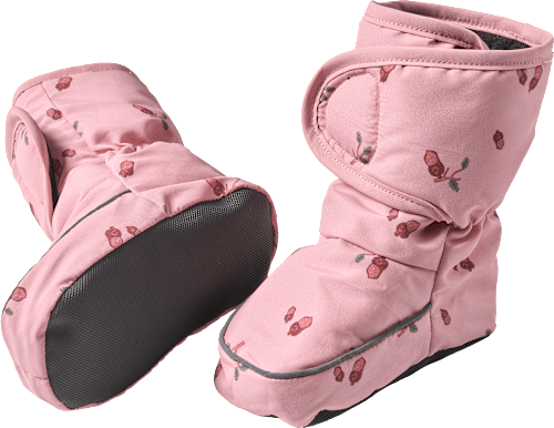 Thermoschuhe mit floralem Muster, rosa, 6-12 Monate PUSBLU