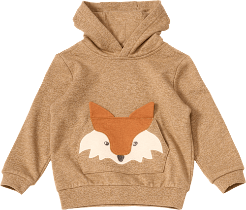 Sweatshirt mit Fuchs-Applikation & Kängurutasche, braun, Gr. 116 ALANA