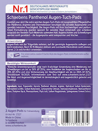 Augen Tuch-Pads Panthenol (1 Paar) Schaebens