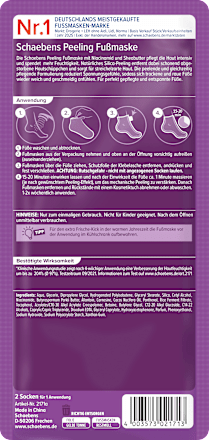 Fußmaske Socken Peeling (1 Paar) Schaebens