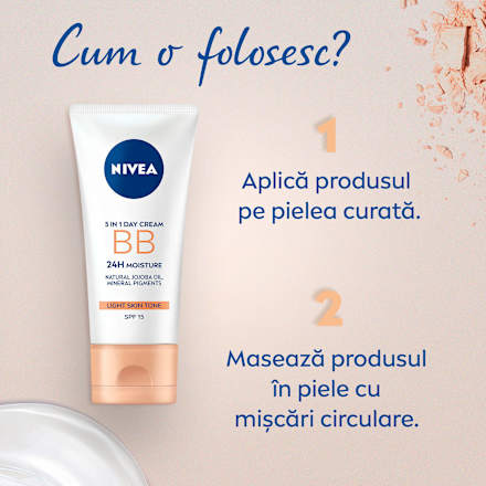 Cremă BB Cream cu minerale nuanța light SPF15 NIVEA