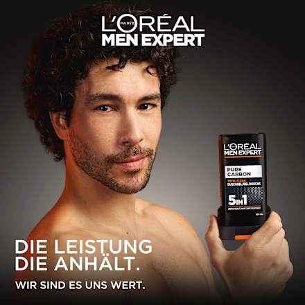 Duschgel Pure Carbon mit Karbon, Multi Action 5in1 L'ORÉAL PARiS MEN EXPERT