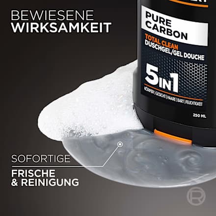 Duschgel Pure Carbon mit Karbon, Multi Action 5in1 L'ORÉAL PARiS MEN EXPERT