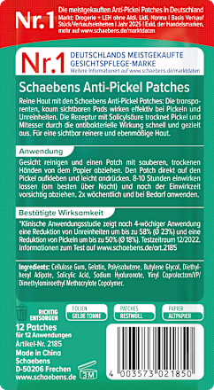 Anti Pickel Patches unreine Haut Schaebens