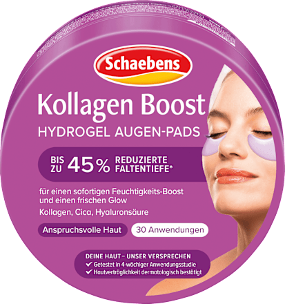 Augenpads Hydrogel Kollagen Boost Tiegel (30 Paar) Schaebens