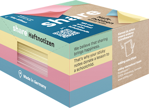 Haftnotizblock Pastell 400 Blatt share