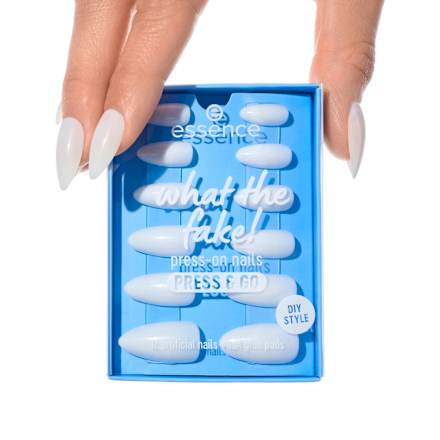 Umelé nechty What The Fake! Press & Go 02 Bare White essence