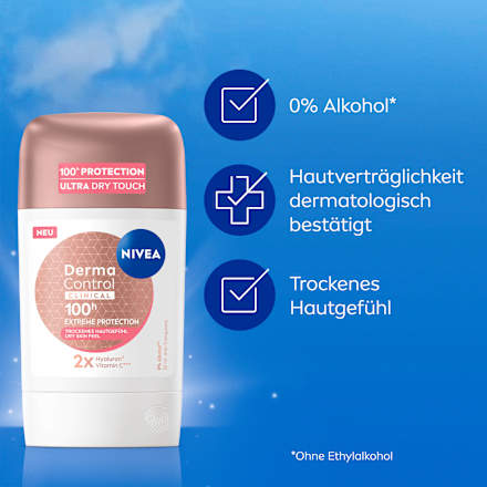 Antitranspirant Deostick Derma Control Clinical Trockenes Hautgefühl NIVEA